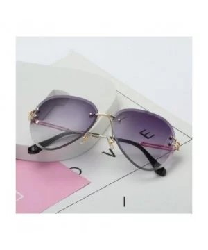 RimlSunglasses Women Sun Glasses Gradient Shades Cutting Lens FramelMetal Eyeglasses UV400 - Pink - CC1984A9HQC $13.16 Round