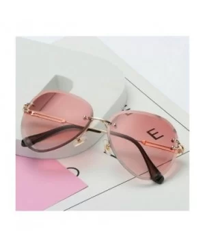 RimlSunglasses Women Sun Glasses Gradient Shades Cutting Lens FramelMetal Eyeglasses UV400 - Pink - CC1984A9HQC $13.16 Round