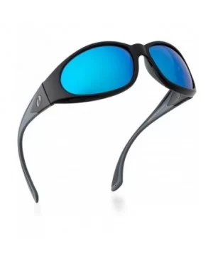 Sunglasses for Men & Women- Polarized glass lens- Color Mirrored Scratch Proof - Black/Blue Mirrored - CJ1967UWYGW $22.86 Ove...