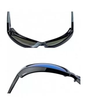 Sunglasses for Men & Women- Polarized glass lens- Color Mirrored Scratch Proof - Black/Blue Mirrored - CJ1967UWYGW $22.86 Ove...