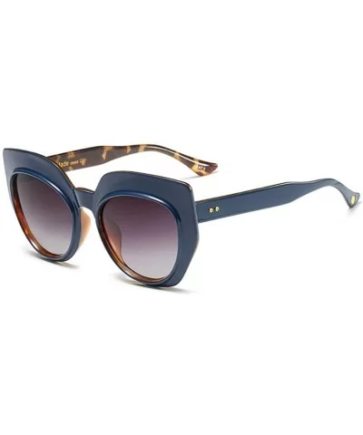 Vintage Cat Sunglasses Sexy Leopard Big Frame Thick Border Sun Glasses For Women Brand Designer - C718O3I9ULM $12.21 Square