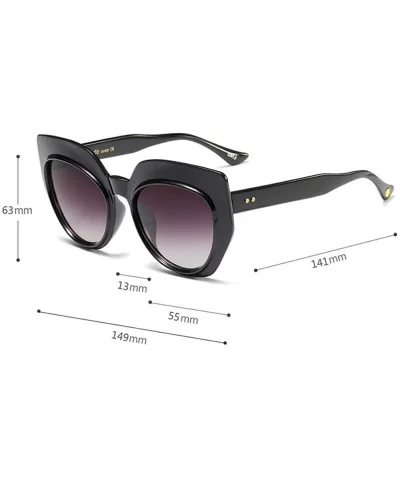 Vintage Cat Sunglasses Sexy Leopard Big Frame Thick Border Sun Glasses For Women Brand Designer - C718O3I9ULM $12.21 Square