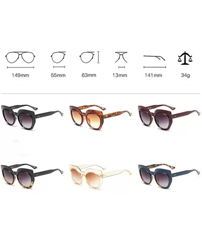 Vintage Cat Sunglasses Sexy Leopard Big Frame Thick Border Sun Glasses For Women Brand Designer - C718O3I9ULM $12.21 Square