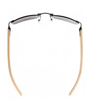 Mens Womens Rimless Bifocal Sunshine readers In Wood Temple And Spring Hinges - Black - CM18ECRIO5S $15.54 Rimless