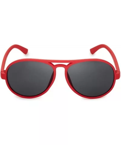 Cool Kids Aviator UV400 Sunglasses for Babies and Toddlers age 0 to 4 - Scarlet Red - Smoke - C3199CWZDMM $9.69 Goggle