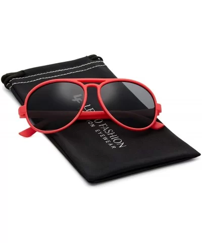 Cool Kids Aviator UV400 Sunglasses for Babies and Toddlers age 0 to 4 - Scarlet Red - Smoke - C3199CWZDMM $9.69 Goggle