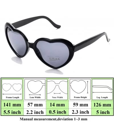 12 Pack Black Heart Sunglasses for Women Wholesale Unisex 80's Party Favors Eyewear Multiple Choice(Black Heart) - CW18RXHK99...