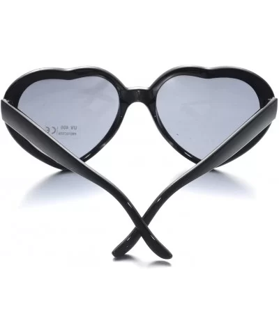 12 Pack Black Heart Sunglasses for Women Wholesale Unisex 80's Party Favors Eyewear Multiple Choice(Black Heart) - CW18RXHK99...