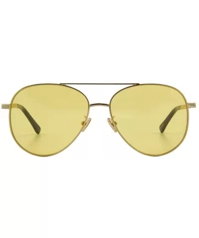 Sunglasses classic HD aviator glasses driver driving driving sunglasses - Gold / Yellow - CX18X06ORII $45.97 Aviator