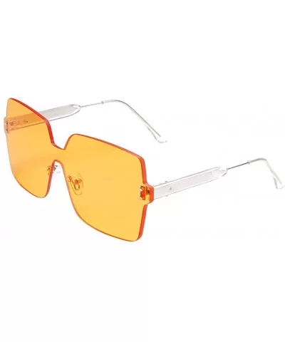 Aviator Sunglasses for Mens Womens Retro Rimless Polarized Mirrored Sun Glasses with Uv400 - Multicolor -E - C218OORAS7Q $5.2...