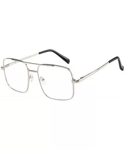 Glasses- Women Men Vintage Retro Unisex Fashion Oversize Frame Sunglasses Eyewear - 3194f - CY18ROYQ9E9 $7.20 Oversized