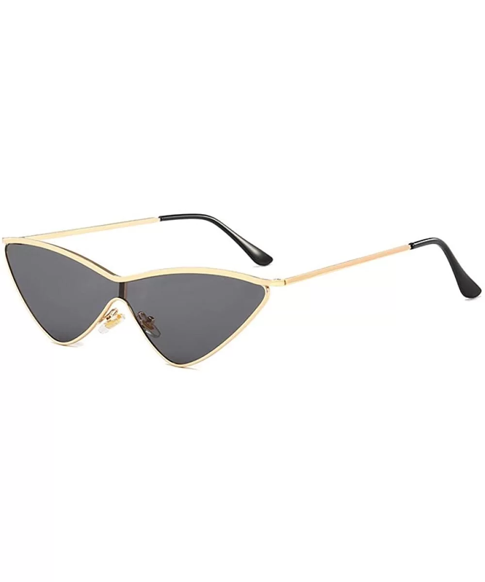 Triangle Cat Eye Sunglasses Wild Fashion Transparent Gradient Ocean Piece Sunglasses - CE18X5LR6QO $35.49 Cat Eye