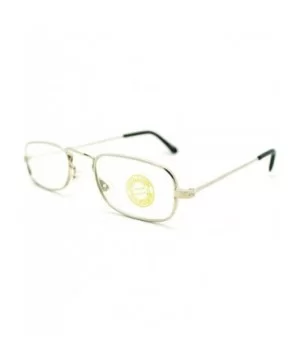 Classic Vintage Retro Extra Small Rectangular Wire Rim Optical Eye Glasses - Silver - CA11KUKHN0R $8.40 Rectangular