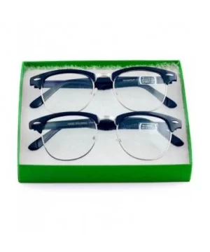 Men Women Glasses Half Frame Non Prescription Gift Set (Clear-Gold/Silver - Clear) - CC185H55U67 $9.82 Semi-rimless