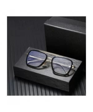 Retro Aviator Square Blue Light Blocking Computer Glasses/Sunglasses Goggle - Style 04 - CQ18ARI76QI $49.20 Aviator