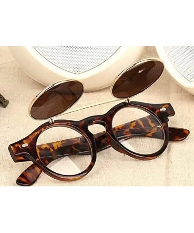 Flip Up Sunglasses - Vintage Round Flip Up Sunglasses for Men Women Juniors Style Circle Sun Glasses - A - CZ194GZDUNM $4.52 ...