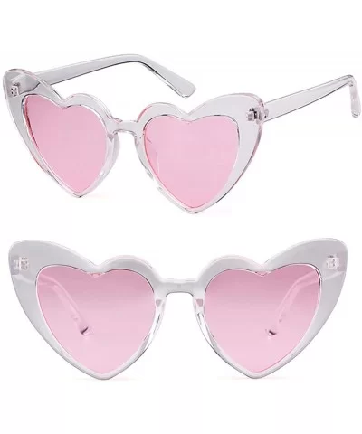 Heart Sunglasses Clout Goggles Vintage Women Cat Eye Retro Mod Style Oversized Sun Glasses - Clear /Pink - CL18R39YO4R $5.63 ...