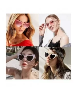 Heart Sunglasses Clout Goggles Vintage Women Cat Eye Retro Mod Style Oversized Sun Glasses - Clear /Pink - CL18R39YO4R $5.63 ...