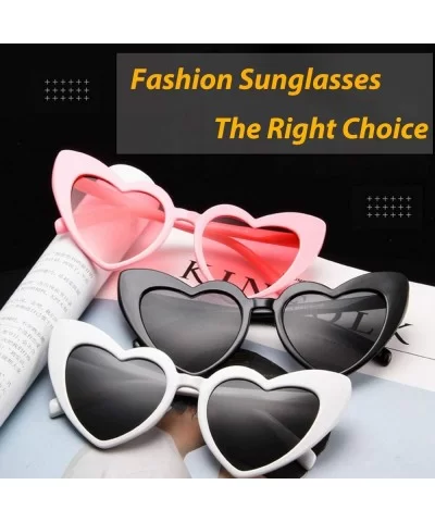 Heart Sunglasses Clout Goggles Vintage Women Cat Eye Retro Mod Style Oversized Sun Glasses - Clear /Pink - CL18R39YO4R $5.63 ...