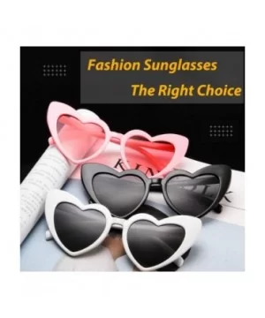 Heart Sunglasses Clout Goggles Vintage Women Cat Eye Retro Mod Style Oversized Sun Glasses - Clear /Pink - CL18R39YO4R $5.63 ...