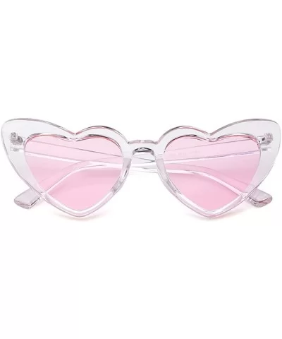 Heart Sunglasses Clout Goggles Vintage Women Cat Eye Retro Mod Style Oversized Sun Glasses - Clear /Pink - CL18R39YO4R $5.63 ...