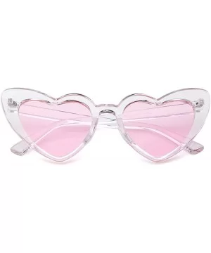 Heart Sunglasses Clout Goggles Vintage Women Cat Eye Retro Mod Style Oversized Sun Glasses - Clear /Pink - CL18R39YO4R $5.63 ...