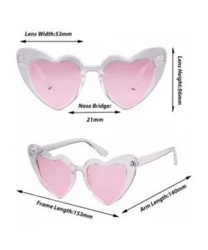 Heart Sunglasses Clout Goggles Vintage Women Cat Eye Retro Mod Style Oversized Sun Glasses - Clear /Pink - CL18R39YO4R $5.63 ...