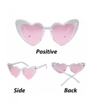 Heart Sunglasses Clout Goggles Vintage Women Cat Eye Retro Mod Style Oversized Sun Glasses - Clear /Pink - CL18R39YO4R $5.63 ...