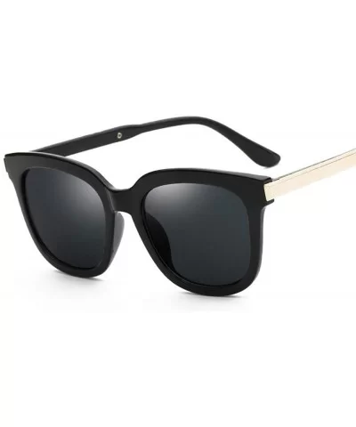 Stylish Metallic Tinted Sunglasses Individual Stylish Men's And Women's Sunglasses - 5. Bright Black Powder Film - CG18TKL069...