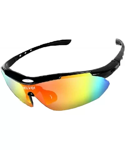 Polarized Sunglasses Interchangeable Cycling Baseball - Black - CH184K025GE $26.51 Sport