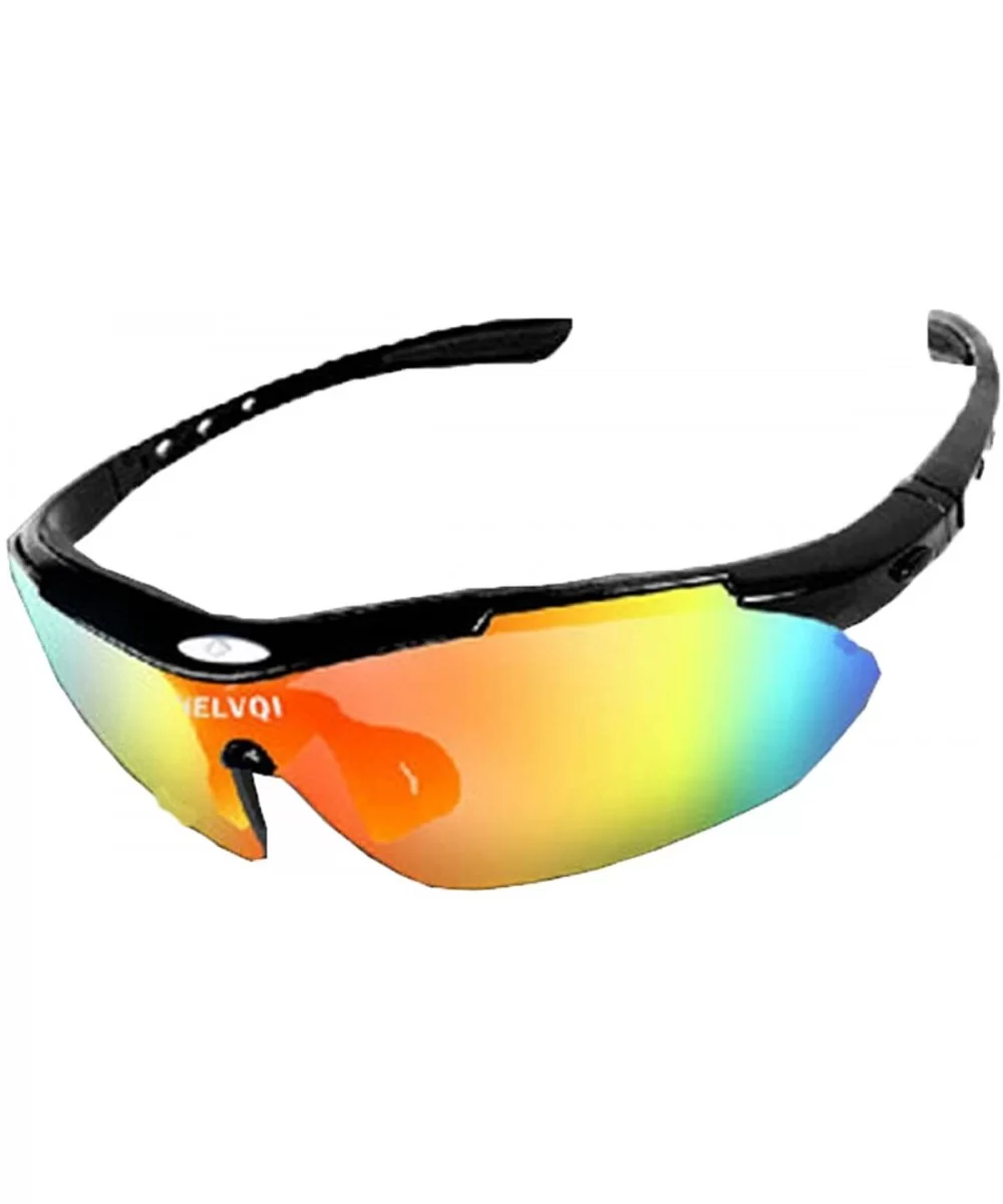 Polarized Sunglasses Interchangeable Cycling Baseball - Black - CH184K025GE $26.51 Sport