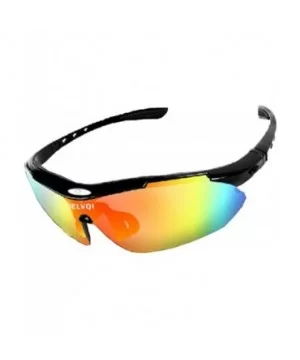 Polarized Sunglasses Interchangeable Cycling Baseball - Black - CH184K025GE $26.51 Sport