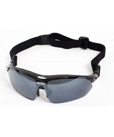 Polarized Sunglasses Interchangeable Cycling Baseball - Black - CH184K025GE $26.51 Sport