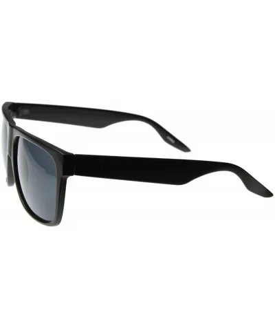 Casual Shades Menswear Plastic Flat Top Horn Rimmed Style Sunglasses Eyewear (Matte Black) - C1116Q2OVO9 $6.64 Wayfarer