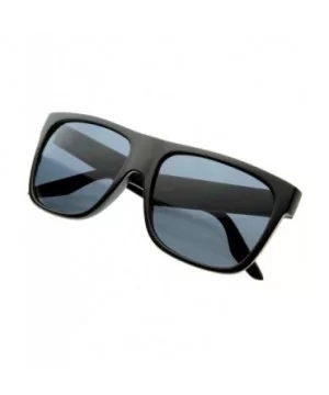 Casual Shades Menswear Plastic Flat Top Horn Rimmed Style Sunglasses Eyewear (Matte Black) - C1116Q2OVO9 $6.64 Wayfarer