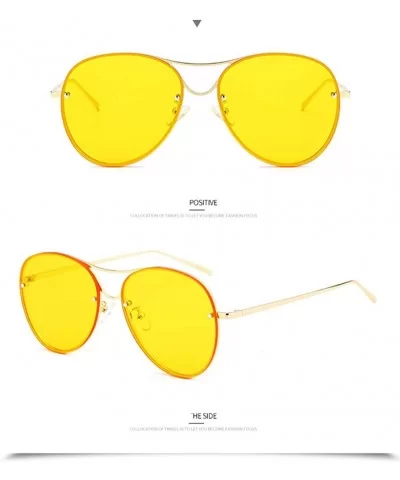 Oversized Sunglasses for Women UV400 Outdoor Sun Protection Mirroed Glasses-- Yellow - CD18QSTULT0 $10.50 Oversized