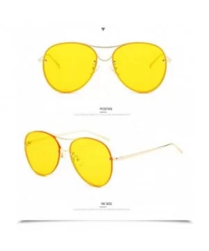 Oversized Sunglasses for Women UV400 Outdoor Sun Protection Mirroed Glasses-- Yellow - CD18QSTULT0 $10.50 Oversized