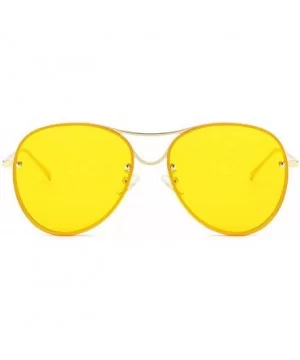 Oversized Sunglasses for Women UV400 Outdoor Sun Protection Mirroed Glasses-- Yellow - CD18QSTULT0 $10.50 Oversized