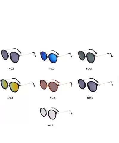 2018 New Arrival Round Sunglasses Retro Men Women Brand Designer Vintage Coating Mirrored Oculos De Sol UV400 - C31985955IG $...