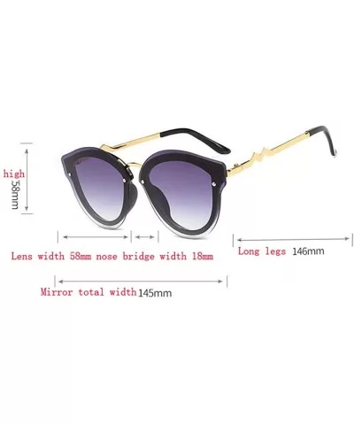 Women's Fashion Sunglasses- Cat Eyes Sunglasses Pilots Frameless Gradient Sunglasses - B - C018RORS5ML $33.20 Aviator