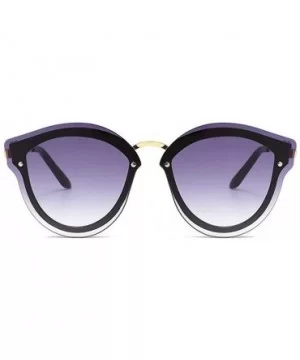 Women's Fashion Sunglasses- Cat Eyes Sunglasses Pilots Frameless Gradient Sunglasses - B - C018RORS5ML $33.20 Aviator