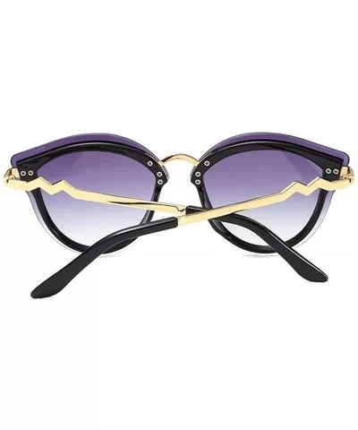 Women's Fashion Sunglasses- Cat Eyes Sunglasses Pilots Frameless Gradient Sunglasses - B - C018RORS5ML $33.20 Aviator