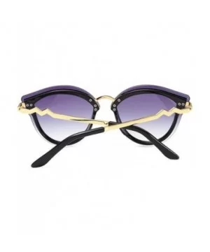 Women's Fashion Sunglasses- Cat Eyes Sunglasses Pilots Frameless Gradient Sunglasses - B - C018RORS5ML $33.20 Aviator