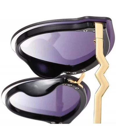 Women's Fashion Sunglasses- Cat Eyes Sunglasses Pilots Frameless Gradient Sunglasses - B - C018RORS5ML $33.20 Aviator