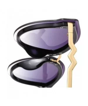 Women's Fashion Sunglasses- Cat Eyes Sunglasses Pilots Frameless Gradient Sunglasses - B - C018RORS5ML $33.20 Aviator