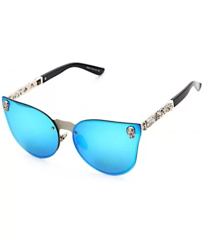 Man and woman Metal sunglasses Oval glasses - C2 - CB18D25IRU8 $9.56 Oversized