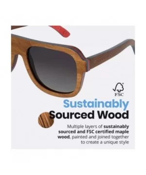 Wildwood Maple Wood Aviator Polarized Sunglasses for Men and Women - C818G3N8DYR $38.10 Aviator