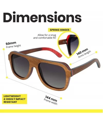 Wildwood Maple Wood Aviator Polarized Sunglasses for Men and Women - C818G3N8DYR $38.10 Aviator