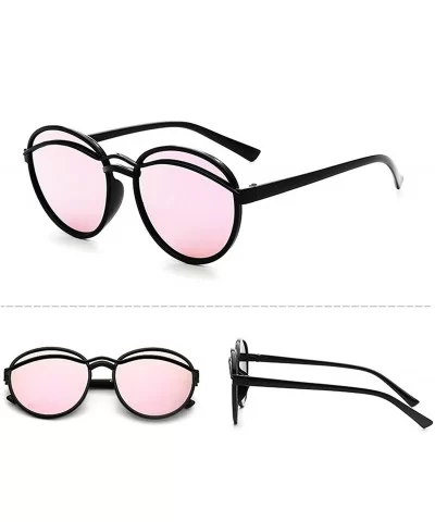 Classic style Round Sunglasses for Men or Women Plate Resin UV 400 Protection Sunglasses - White - CD18T2TGKUS $12.95 Oval