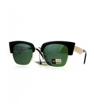 VG Sunglasses Womens Fashion Square Cateye Retro Shades UV 400 - Black (Dark Green) - CS12O1X7NHU $7.17 Square